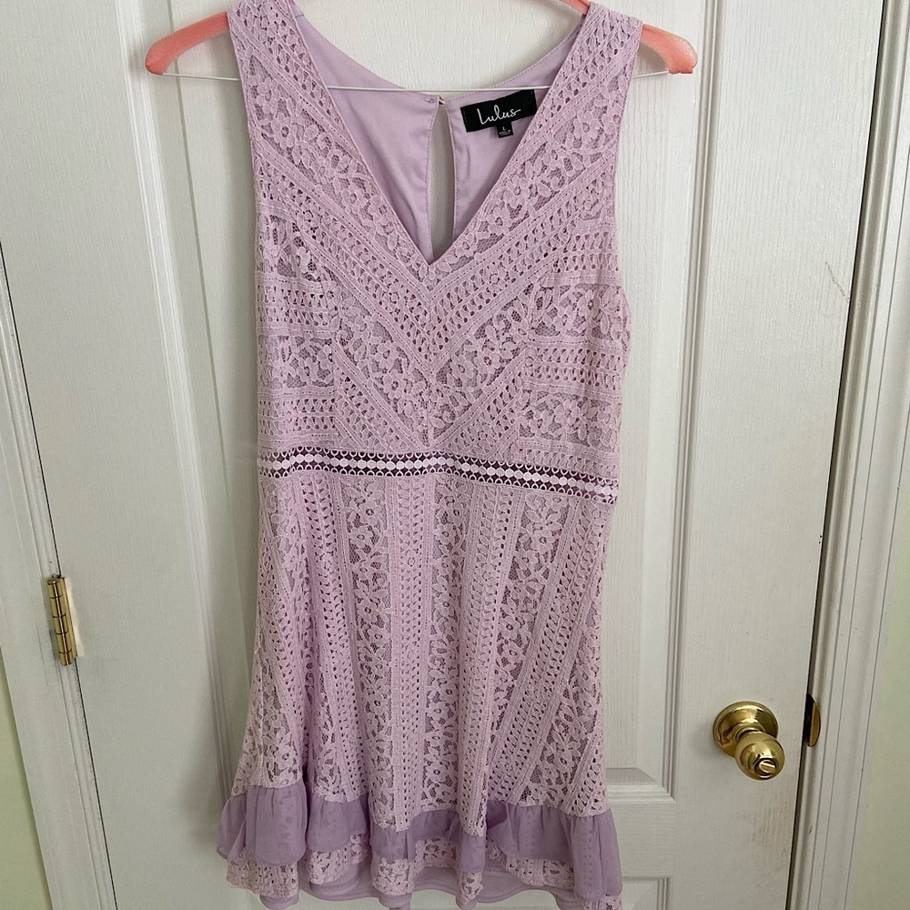Lulus purple Lacey dress